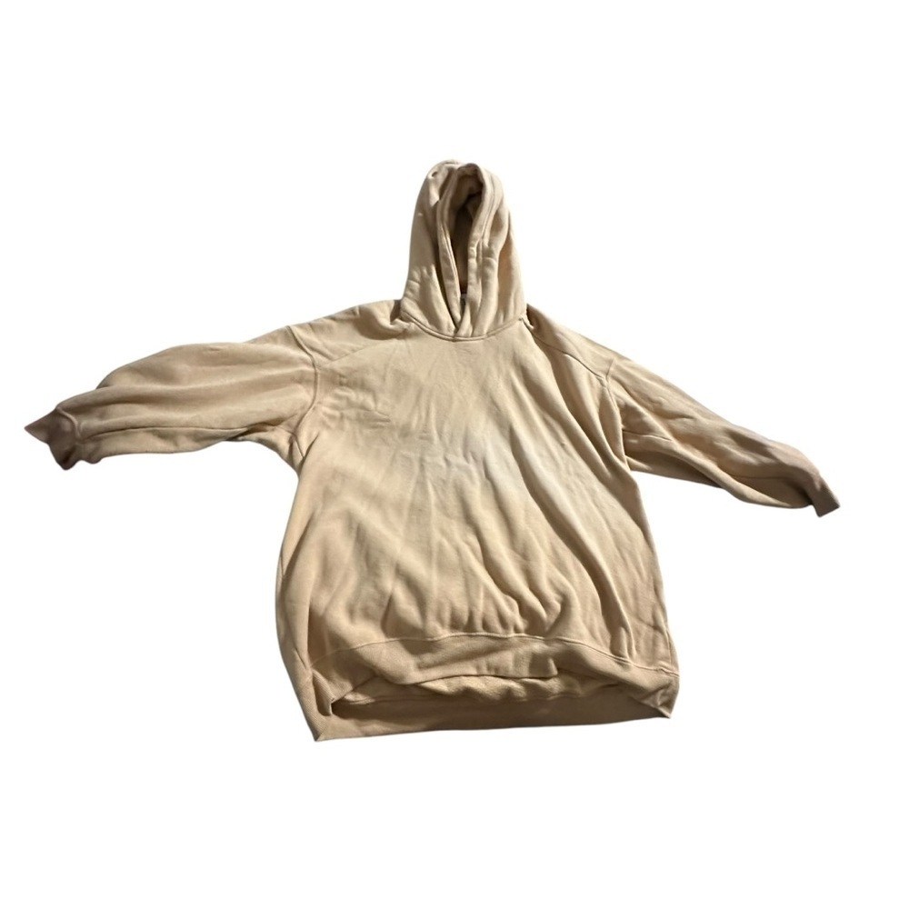 Zara Yellow Hoodie Sweatshirt Oversized Fit, 3/4 sleeve